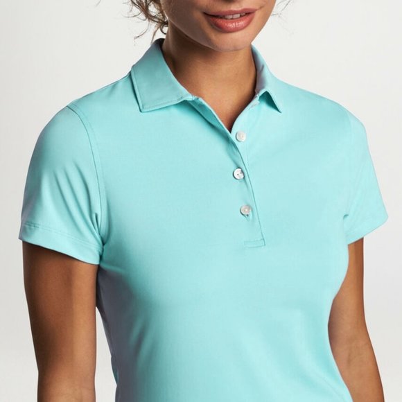 Peter Millar UPF 50+ Sun Protection Polo Shirt Cottage Blue S - Picture 1 of 5